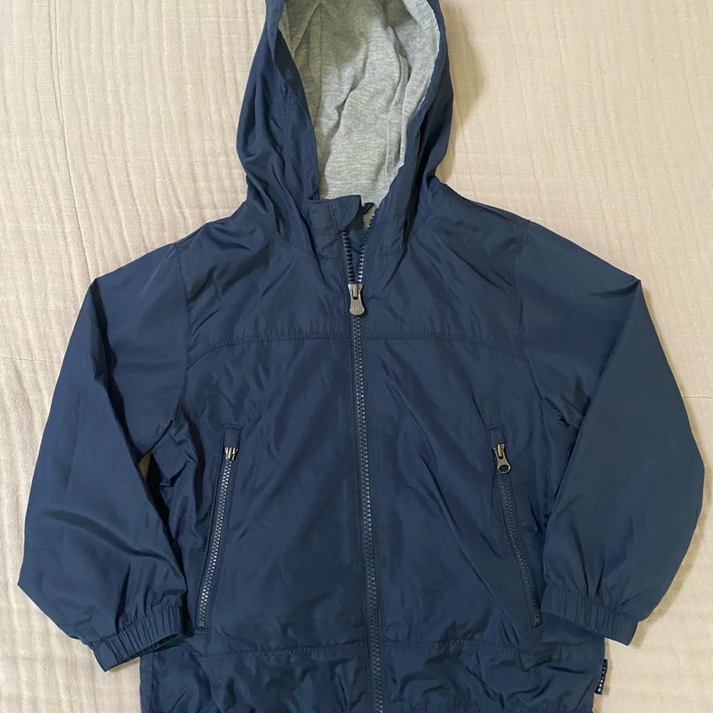 Navy Blue Hooded Jacket